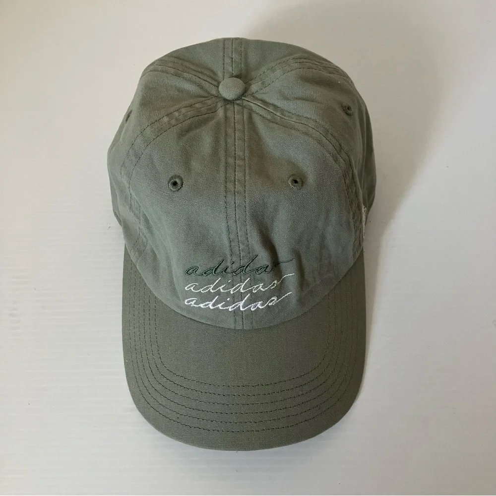 Adidas Women’s Saturday 2.0 Plus Green Baseball Hat w/ logo in script